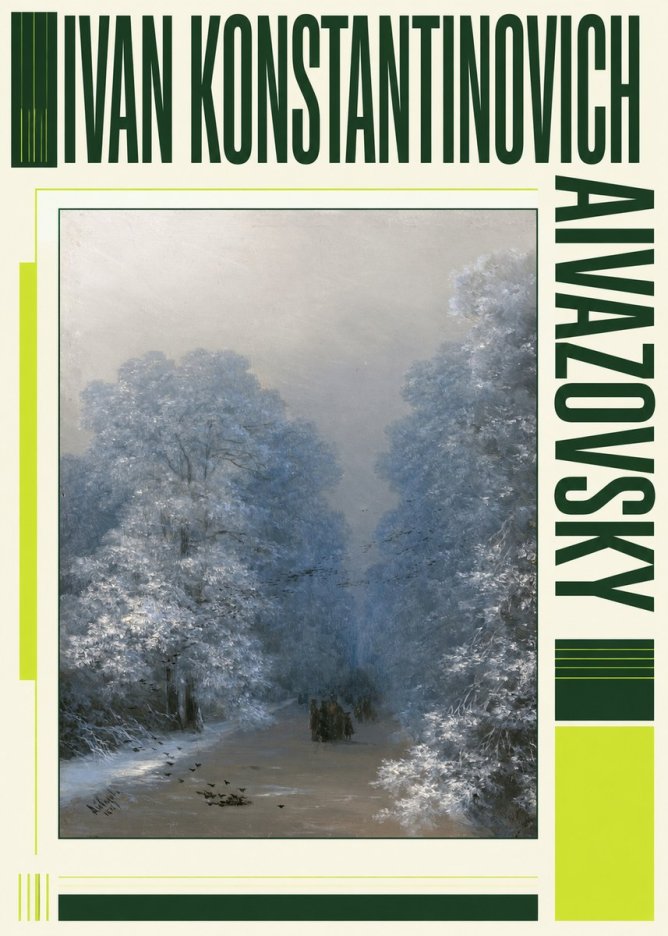 Ivan Konstantinovich Aivazovsky Winter Forest No6 - Poster