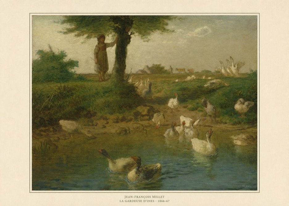 Jean-François Millet La Gardeuse D'oies No6 - Poster