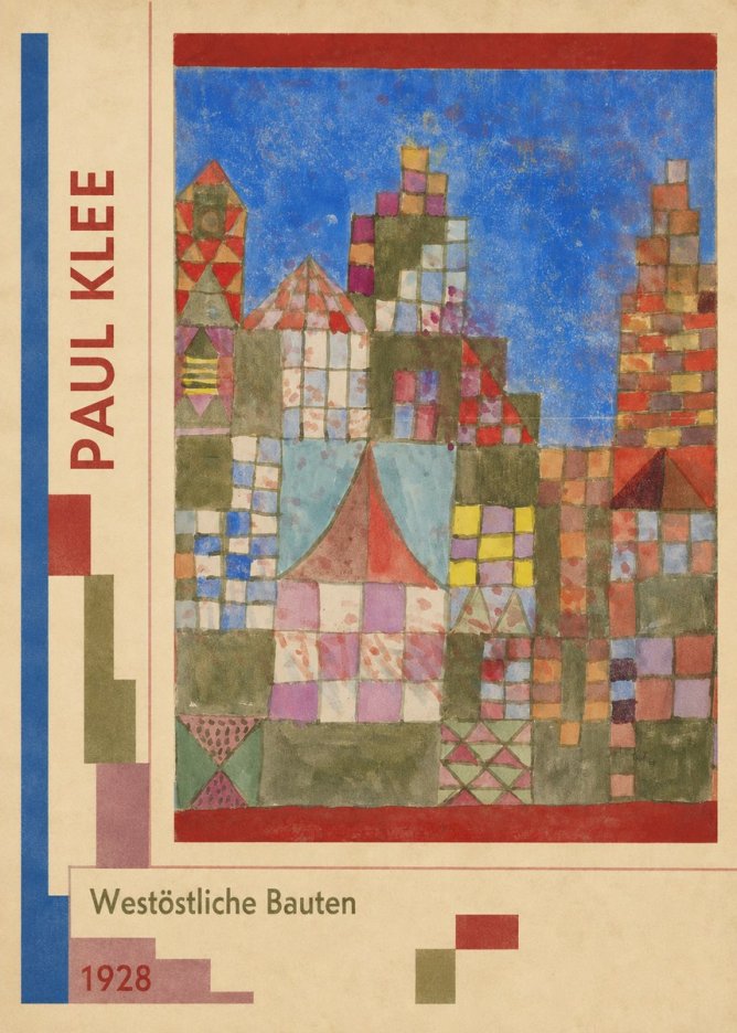 Paul Klee Westöstliche Bauten No2 - Poster