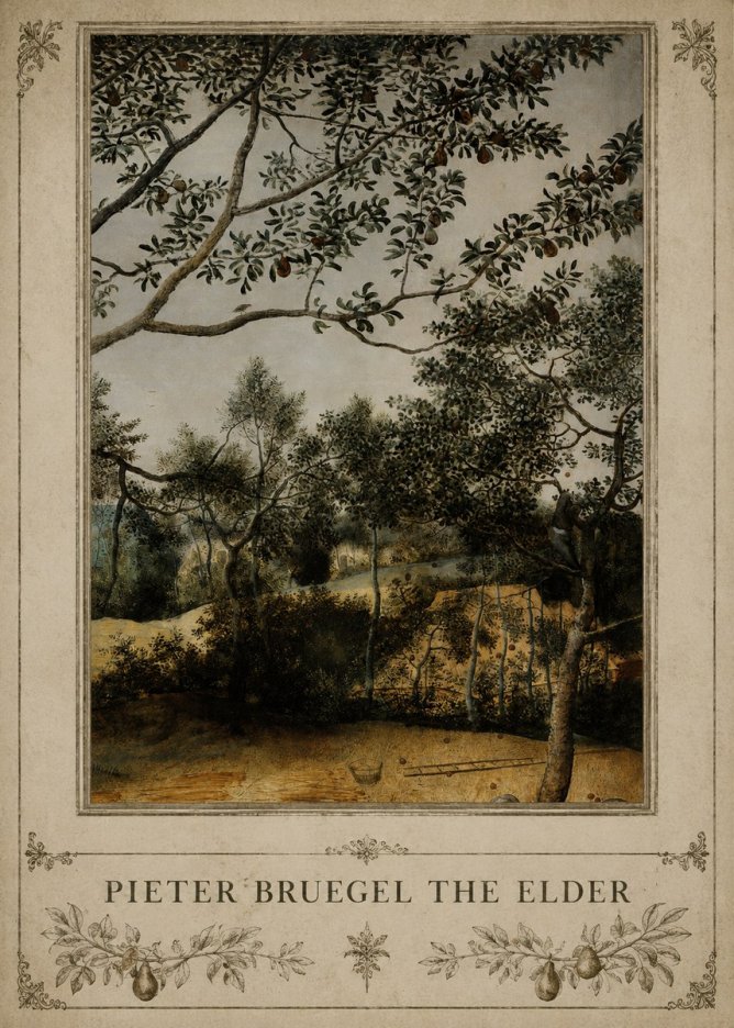 Pieter Bruegel Branch of a Pear Tree No3 - Poster