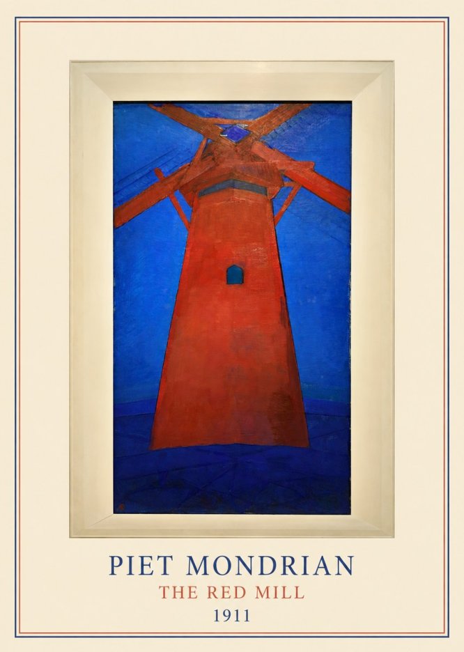 Piet Mondrian The Red Mill No4 - Poster