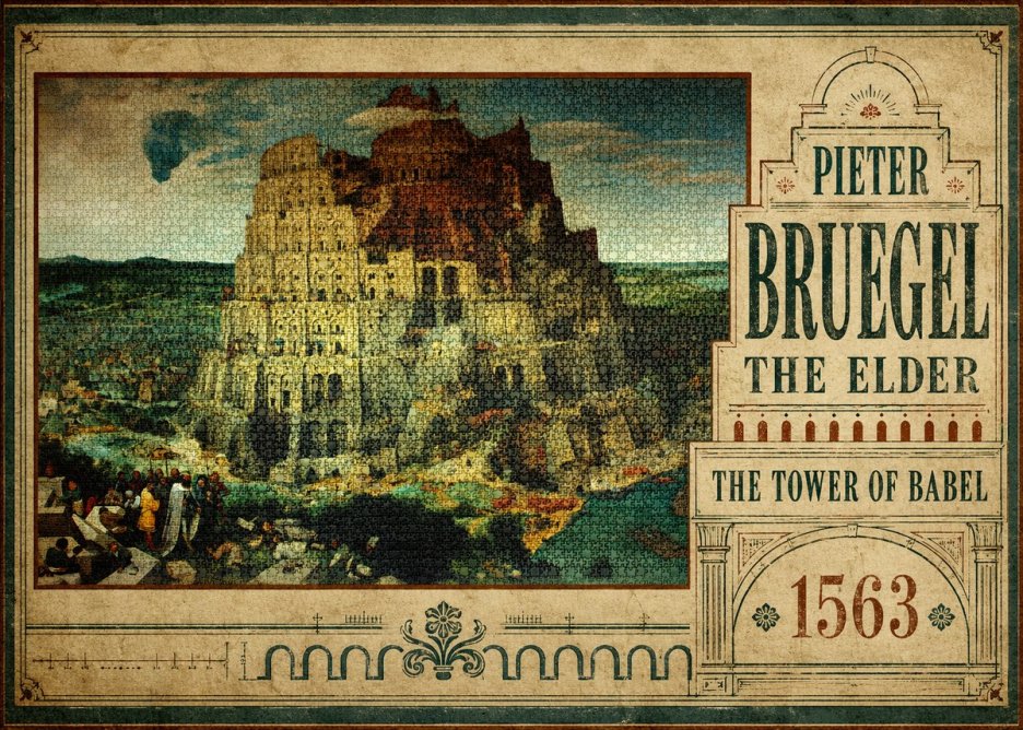 Pieter Bruegel The Tower of Babel XV No5 - Poster