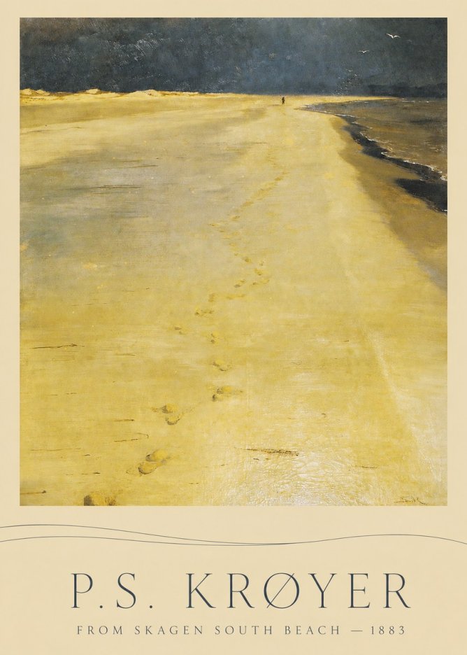 P.S. Krøyer From Skagen South Beach No3 - Poster