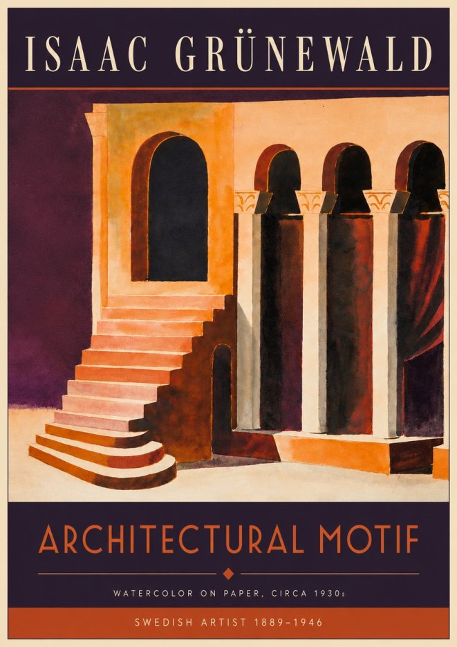 Isaac Grünewald Architectural Motif III No4 - Poster