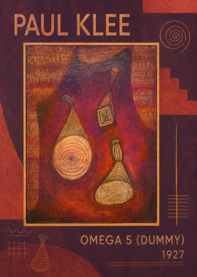 Paul Klee Omega 5 (Dummy) No1 - Poster