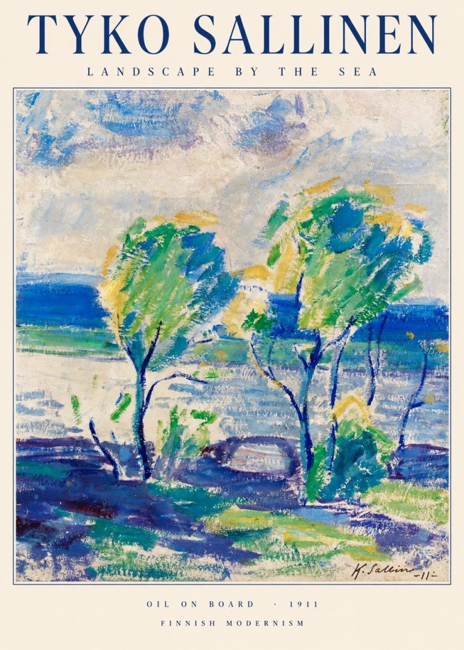 Tyko Sallinen Landscape by the Sea No1 - Poster
