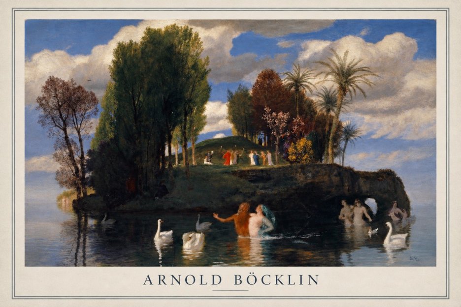 Arnold Böcklin The Island of Life No1 - Poster
