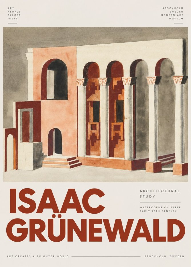Isaac Grünewald Architectural Study I No4 - Poster