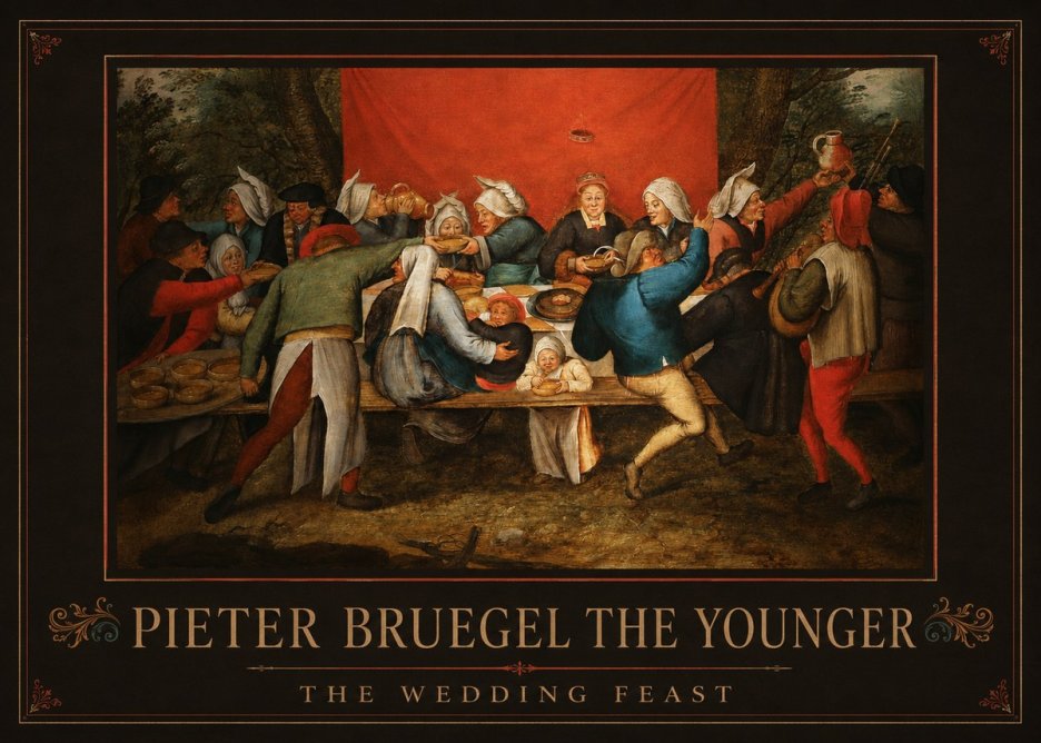 Pieter Bruegel The Wedding Feast No1 - Poster