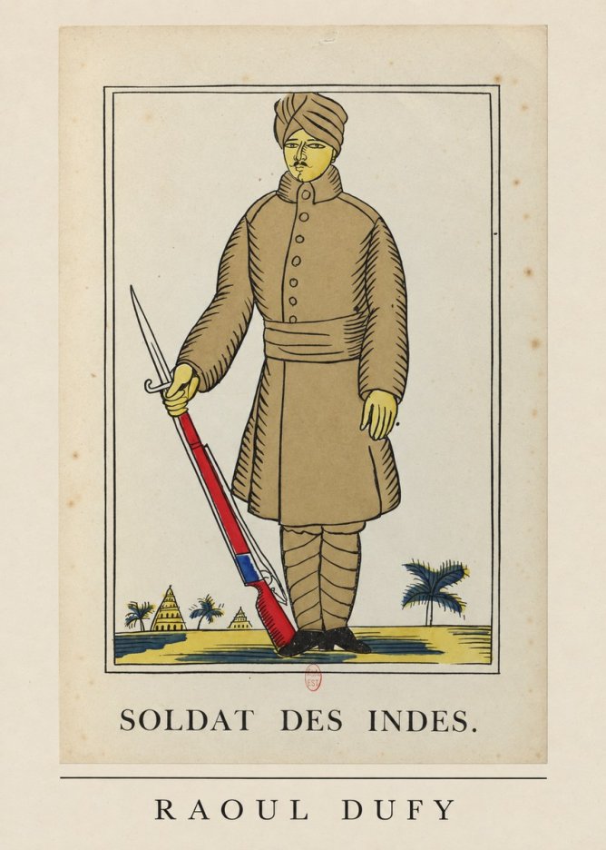 Raoul Dufy Soldat Des Indes. No6 - Poster