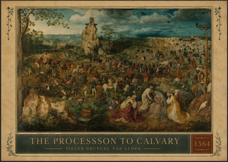 Pieter Bruegel The Processsson to Calvary No1 - Poster