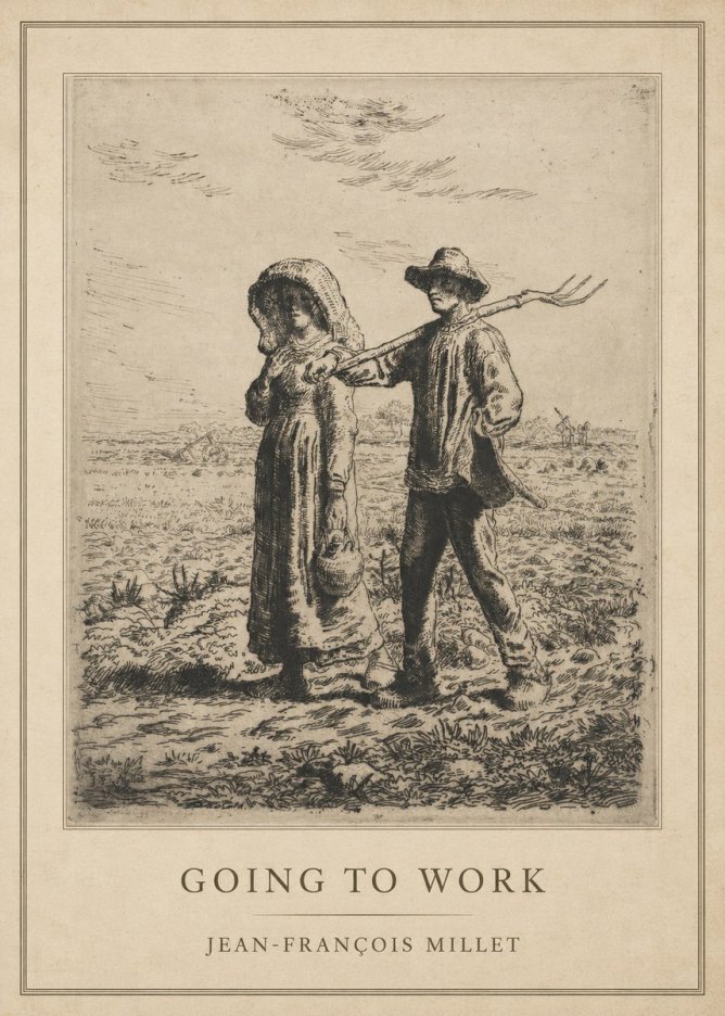 Jean-François Millet Going to Work No1 - Poster