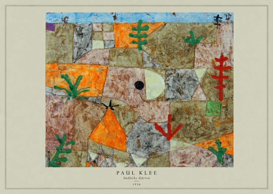 Paul Klee Südliche Gärten No4 - Poster