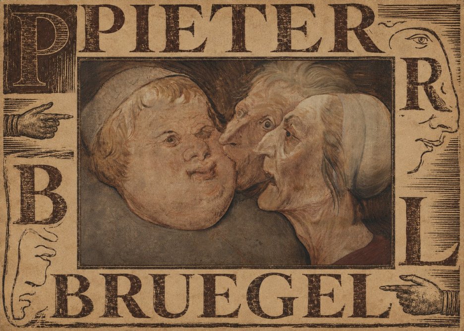 Pieter Bruegel Three Grotesque Heads No4 - Poster