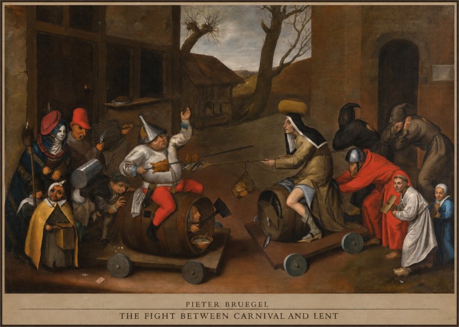 Pieter Bruegel The Fight Between Carnival and Lent IV No5 - Poster