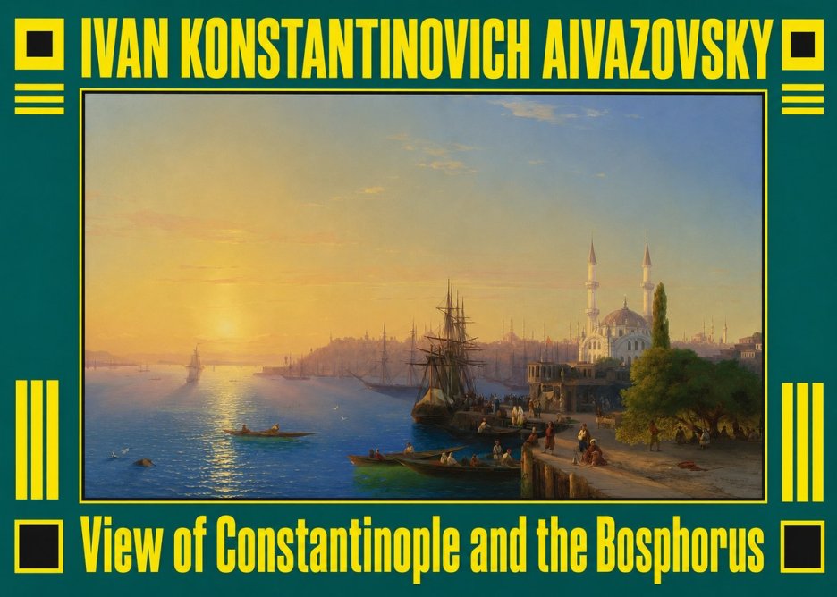 Ivan Konstantinovich Aivazovsky View of Constantinople and the Bosphorus No3 - Poster