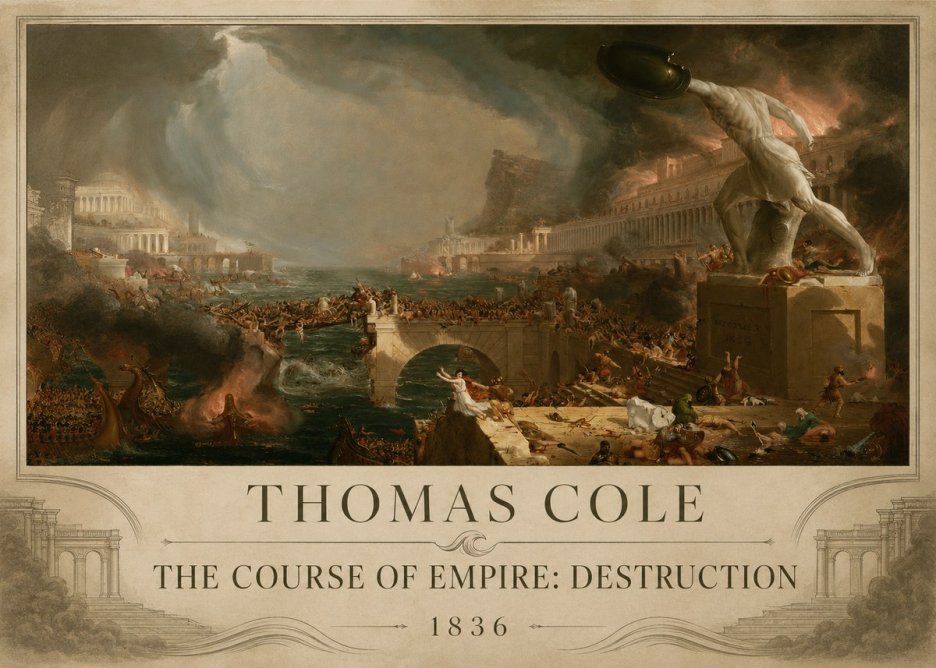 Thomas Cole The Course of Empire: Destruction No3 - Poster
