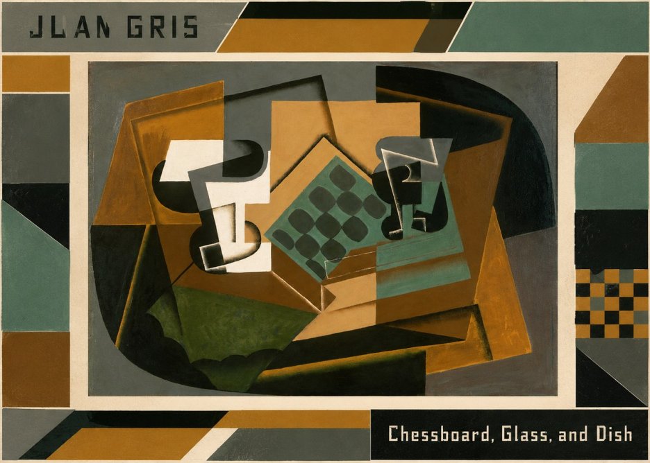 Juan Gris Chessboard, Glass, and Dish No3 - Poster