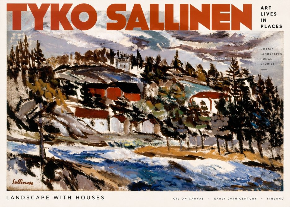 Tyko Sallinen Landscape with Houses No2 - Poster