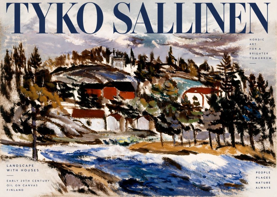 Tyko Sallinen Landscape with Houses No3 - Poster