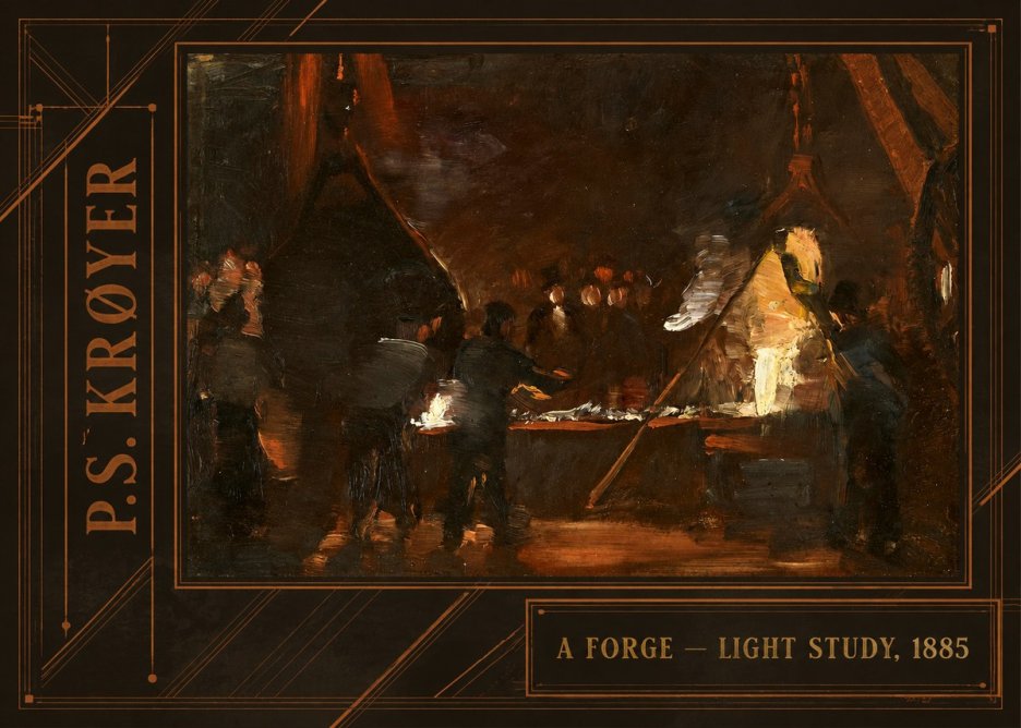 P.S. Krøyer A Forge — Light Study, 1885 No2 - Poster