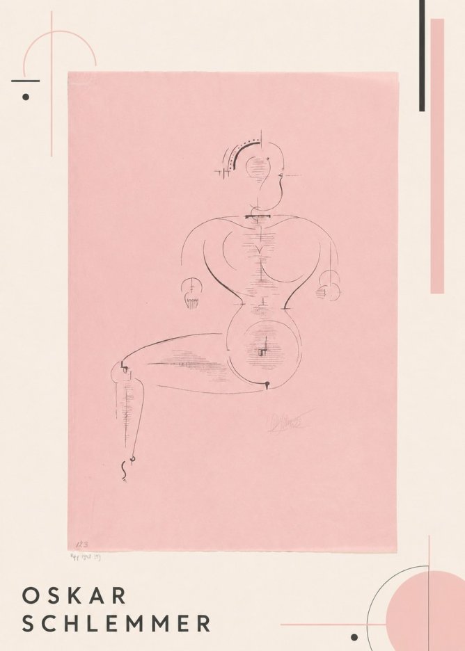 Oskar Schlemmer Figur L 1 No1 - Poster