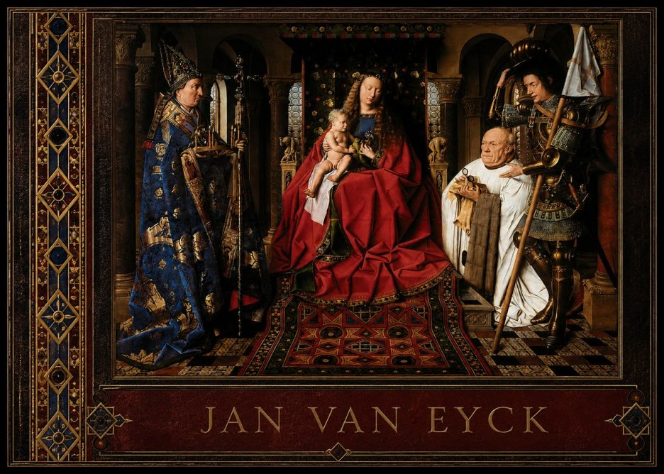 Jan van Eyck The Virgin and Child with Canon Van Der Paele No2 - Poster