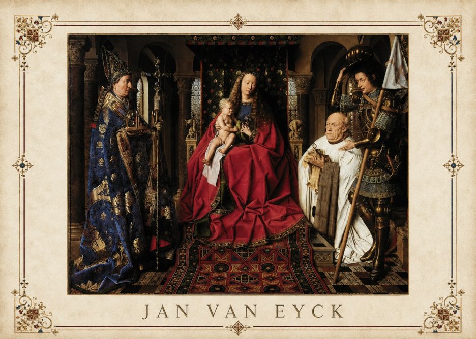 Jan van Eyck The Virgin and Child with Canon Van Der Paele No3 - Poster