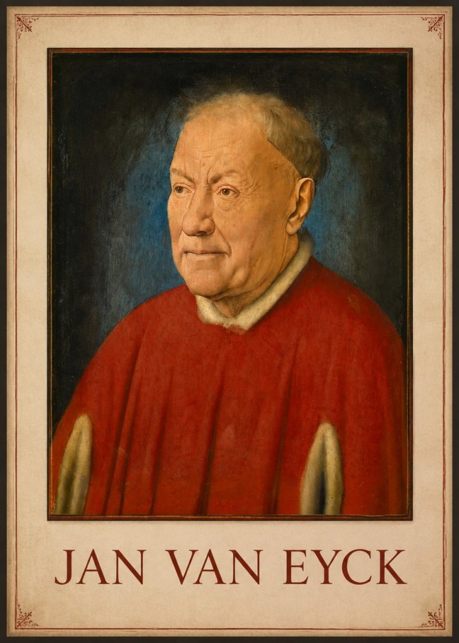 Jan van Eyck Portrait of a Man III No1 - Poster