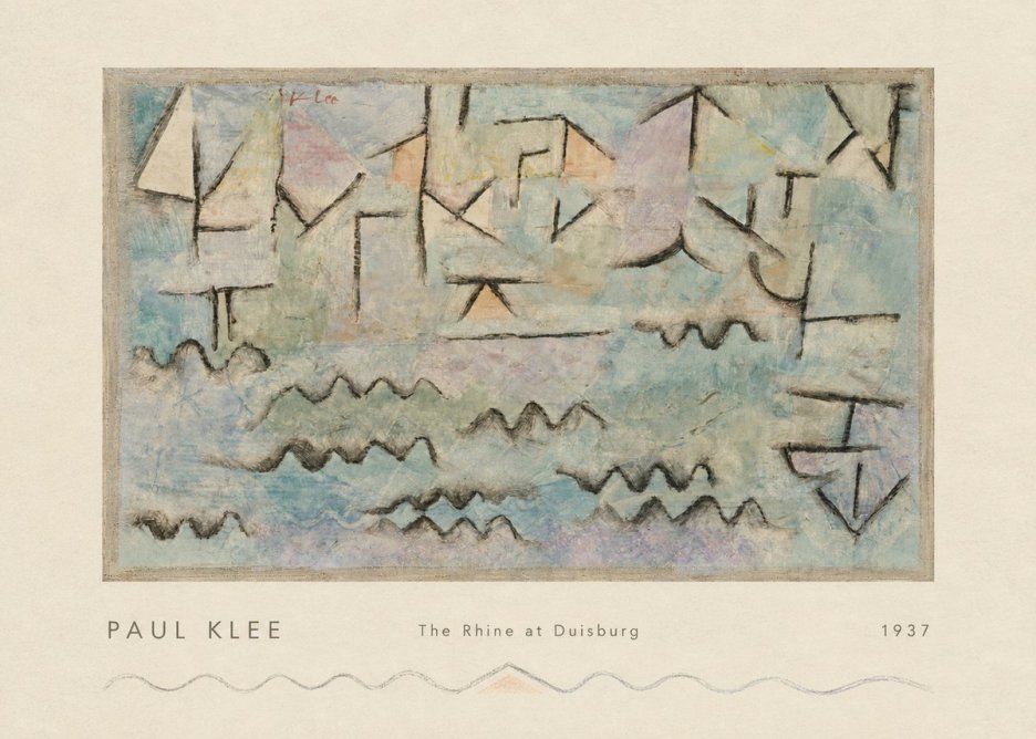 Paul Klee The Rhine at Duisburg No4 - Poster