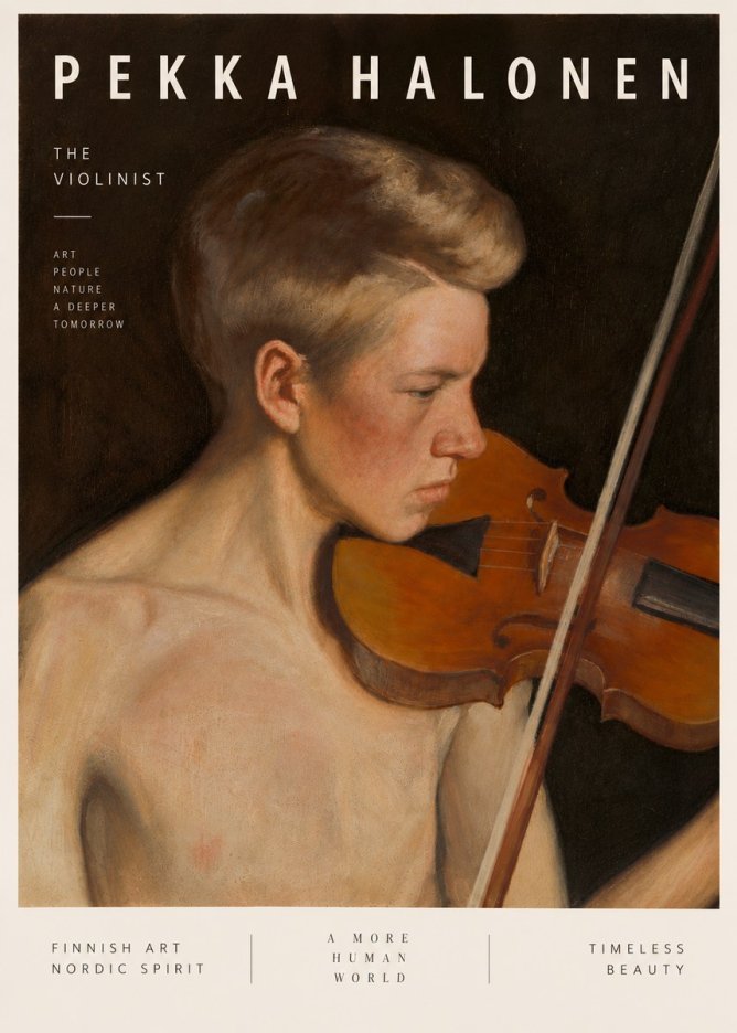 Pekka Halonen The Violinist No5 - Poster