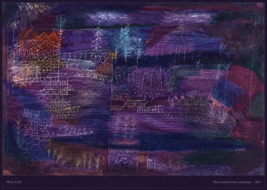 Paul Klee River Construction Landscape No5 - Poster