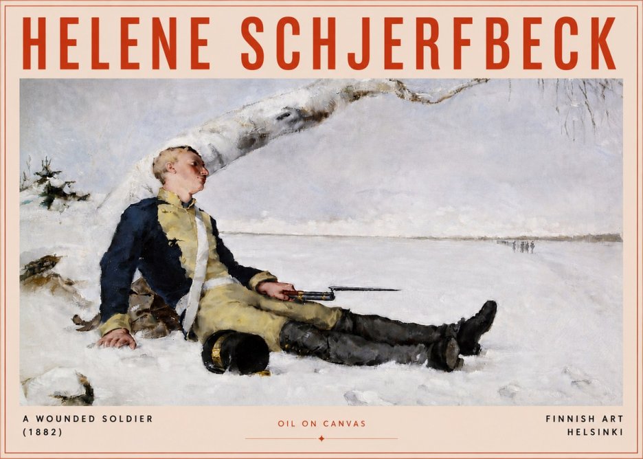 Helene Schjerfbeck A Wounded Soldier (1882) No5 - Poster