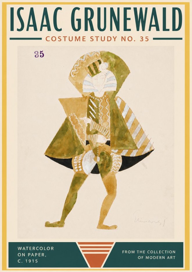 Isaac Grünewald Costume Study No. 35 No5 - Poster