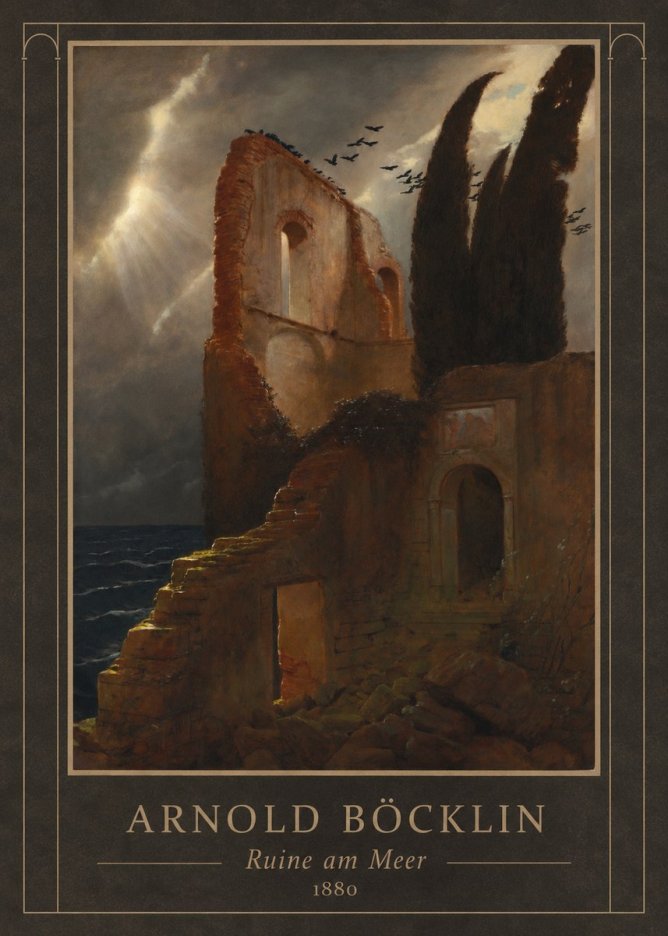 Arnold Böcklin Ruine Am Meer II No3 - Poster