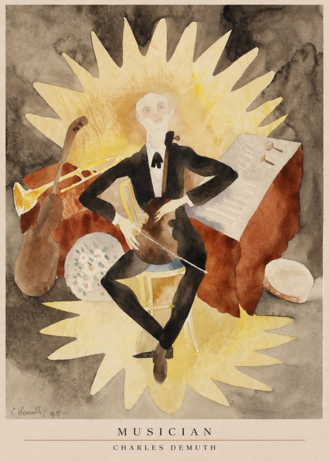 Charles Demuth Musician No6 - Poster
