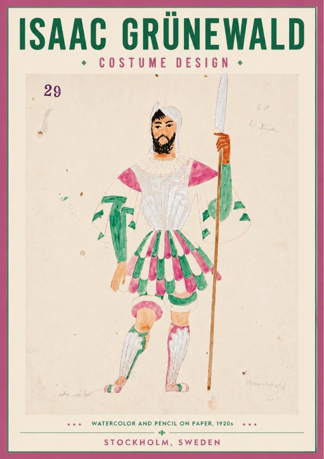 Isaac Grünewald Costume Design No. 29 No4 - Poster