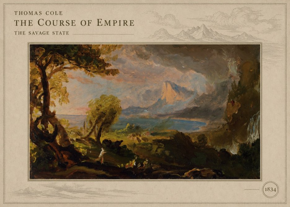 Thomas Cole The Course of Empire: the Savage State II No5 - Poster
