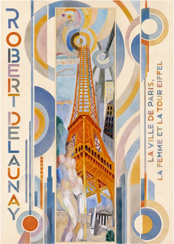 Robert Delaunay La Ville De Paris, La Femme Et La Tour Eiffel No1 - Poster