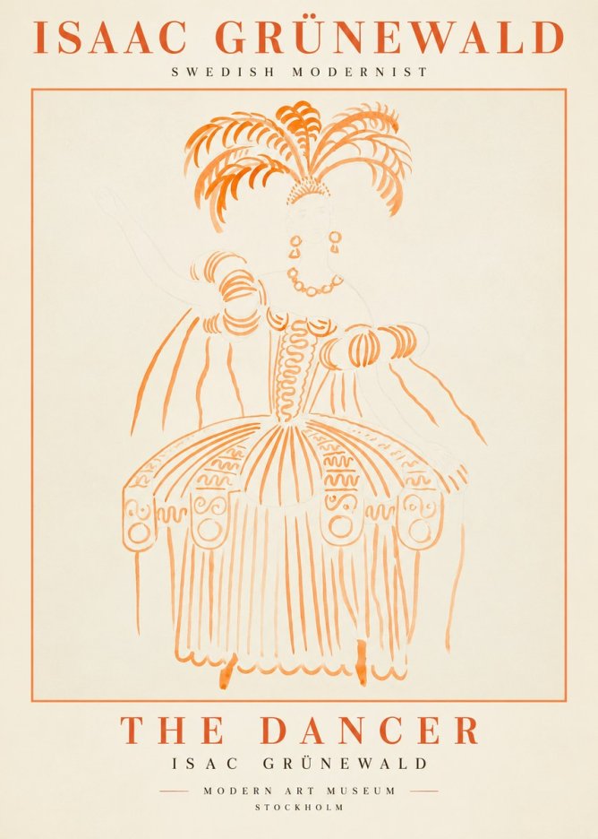 Isaac Grünewald The Dancer II No1 - Poster