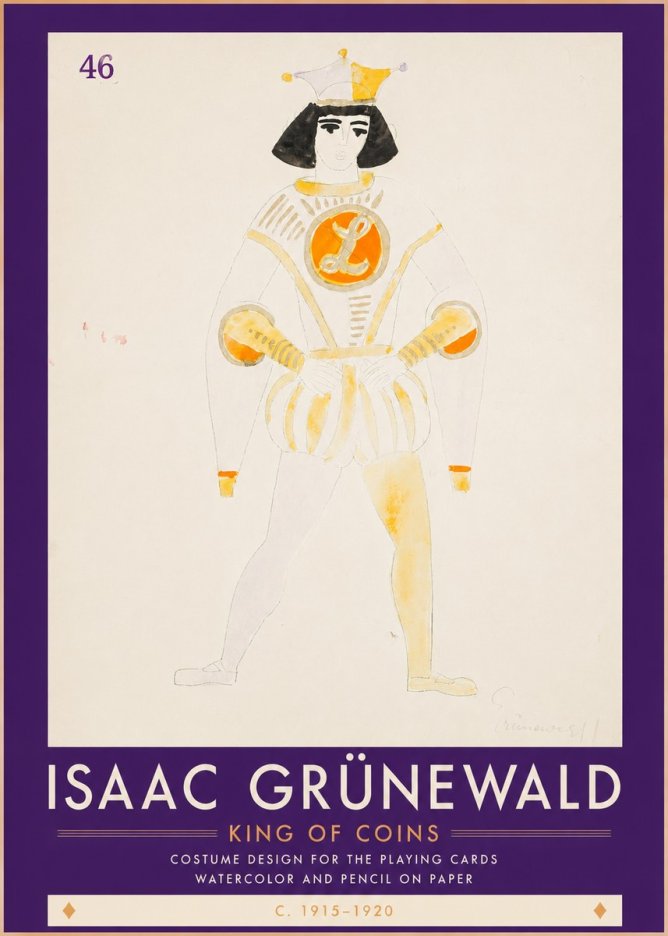 Isaac Grünewald King of Coins No3 - Poster