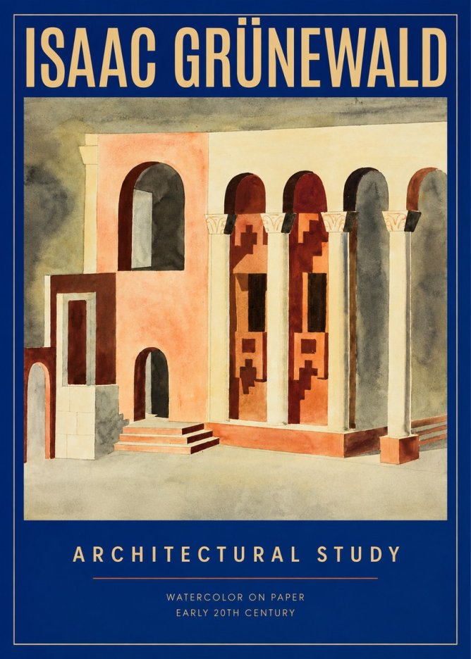 Isaac Grünewald Architectural Study II No3 - Poster