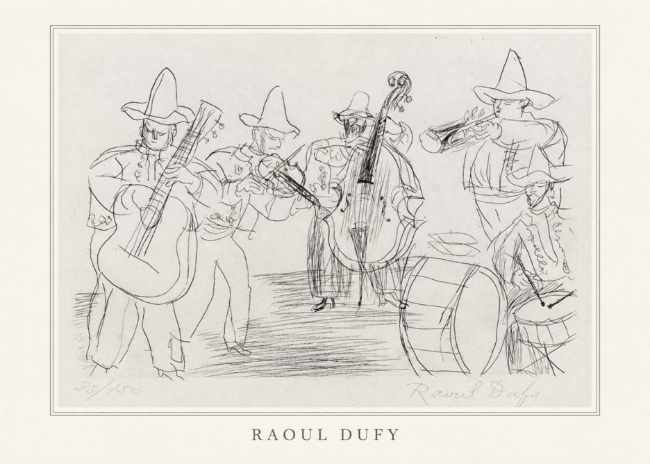 Raoul Dufy Musicians No4 - Poster