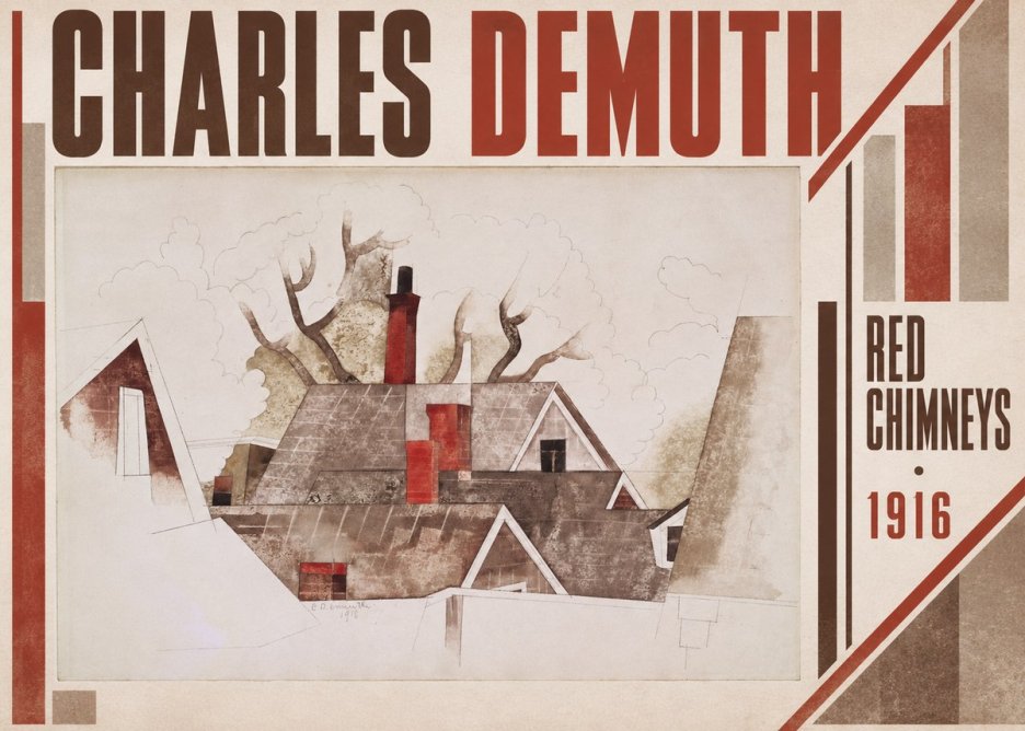 Charles Demuth Red Chimneys No4 - Poster