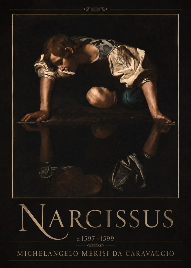 Michelangelo Merisi da Caravaggio Narcissus II No2 - Poster