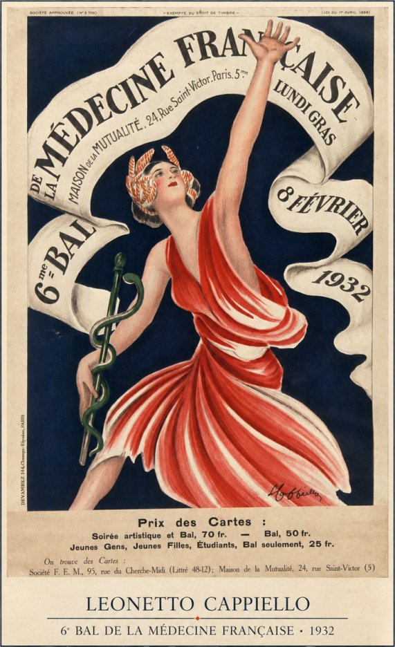 Leonetto Cappiello 6E Bal De La Médecine Française - 1932 No5 - Poster