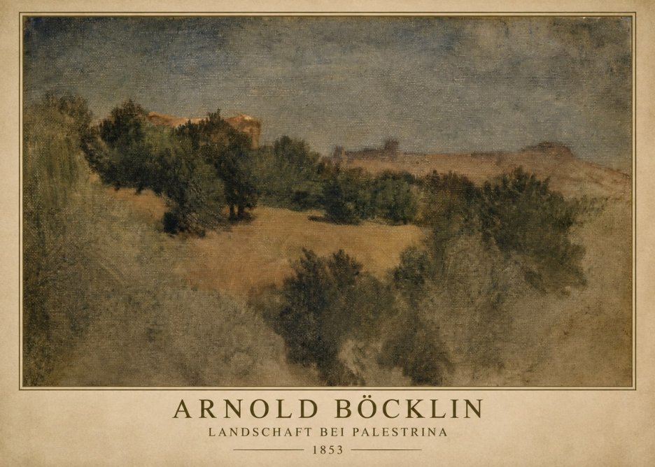 Arnold Böcklin Landschaft Bei Palestrina No1 - Poster