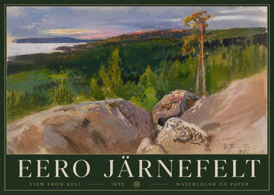 Eero Järnefelt View from Koli No3 - Poster