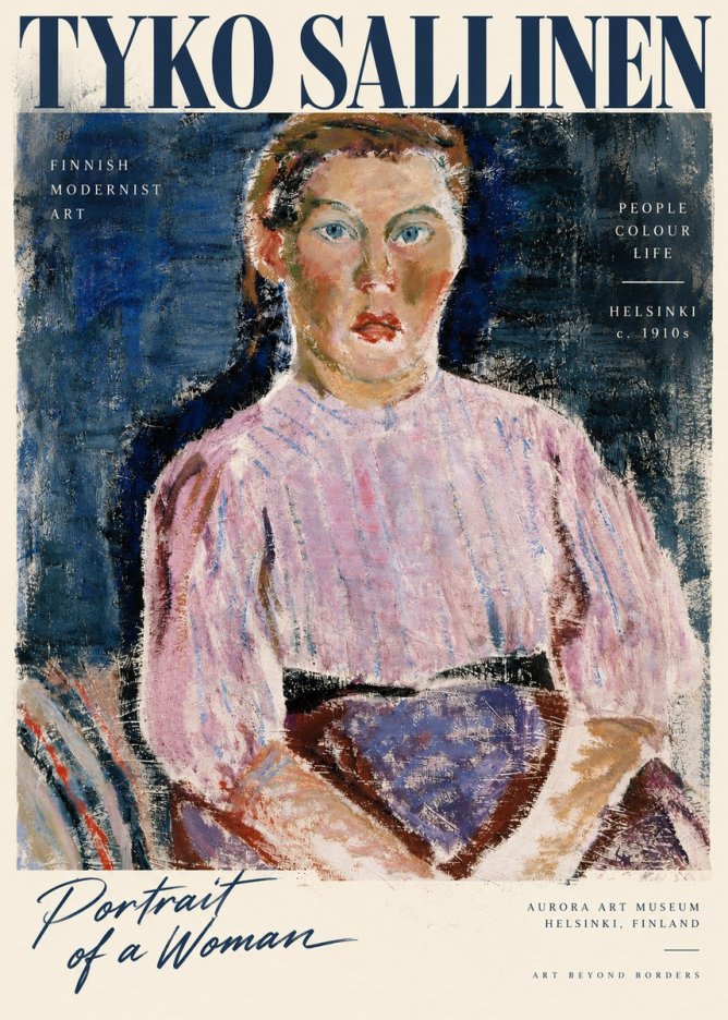 Tyko Sallinen Portrait of a Woman II No3 - Poster