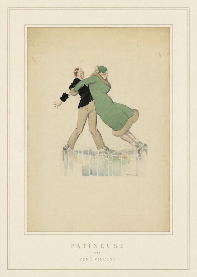 René Vincent Patineuse No4 - Poster